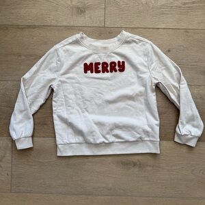 Cat & Jack “Merry” Girls Sweatshirt - Size Large (10/12)